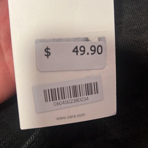 ZARA I High rise. Wide leg. Black denim pants - Picture 5 of 5